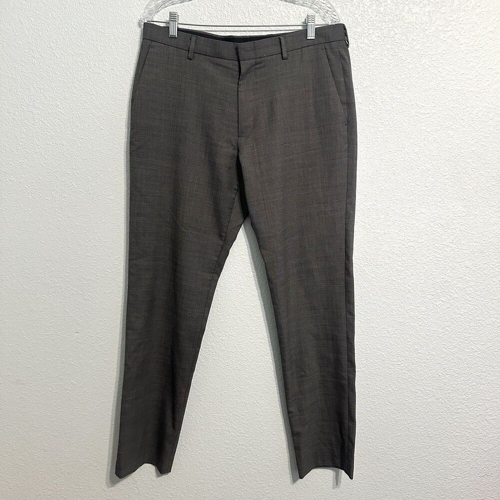 J.Crew Ludlow Dress Pants Mens Size 33x32 Slim Fit Four Season Wool Stretch Gray
